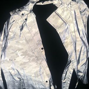 calvin klein reflective raincoat